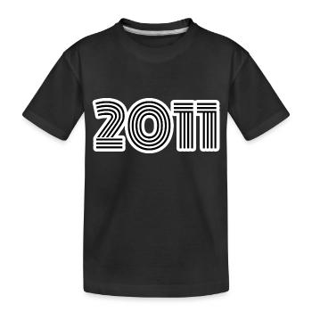 Geburtsjahr 2011 - Kinder Premium Bio T-Shirt - Schwarz - Vorne