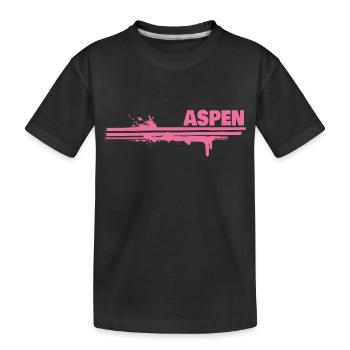 Farbklecks Aspen - Kinder Premium Bio T-Shirt - Schwarz - Vorne