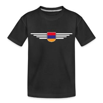 Armenien Fanartikel – Kultur erleben - Kinder Premium Bio T-Shirt - Schwarz - Vorne