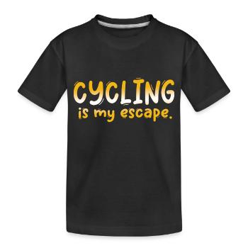 Fahrrad Fahrrad Fahrrad Fahrrad Biker Mountainbike - Kinder Premium Bio T-Shirt - Schwarz - Vorne