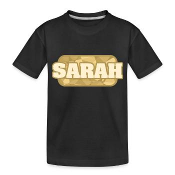 Gesundheit Sarah - Kinder Premium Bio T-Shirt - Schwarz - Vorne