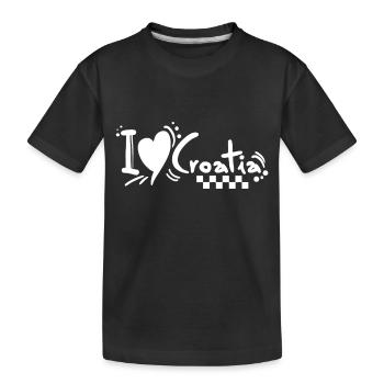 kroatien hrvatska kroatien hrv hr hr adria tourismus meer - Kinder Premium Bio T-Shirt - Schwarz - Vorne