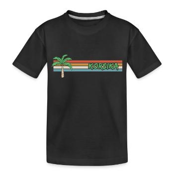 Urlaub Korsika - Kinder Premium Bio T-Shirt - Schwarz - Vorne