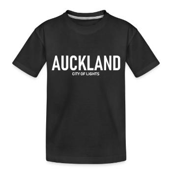 Auckland - City of Lights - New Zealand Neuseeland - Kids' Premium Organic T-Shirt - black - Front