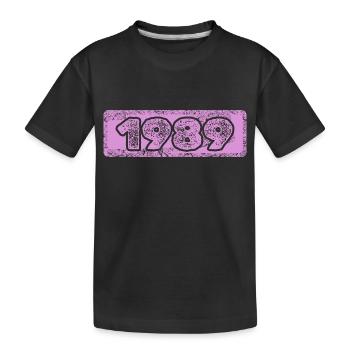 Jahrgang 1989 - Kinder Premium Bio T-Shirt - Schwarz - Vorne