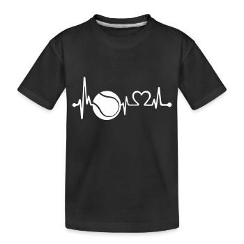 Tennis Beat Love - Kids' Premium Organic T-Shirt - black - Front