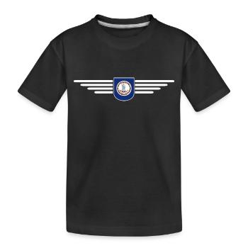 Virginia Fan Shirt – American Spirit - Kids' Premium Organic T-Shirt - black - Front