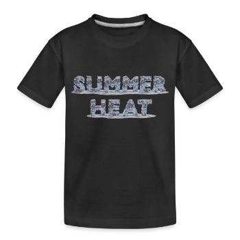 Chaleur estivale - T-shirt bio Premium Enfant - noir - Devant