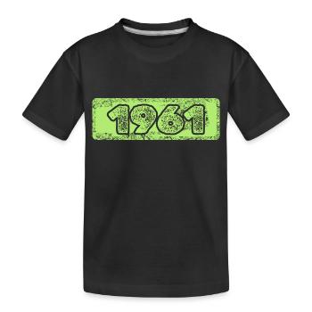 Zahl 1961 - Kinder Premium Bio T-Shirt - Schwarz - Vorne