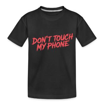 NE TOUCHE PAS MON TÉLÉPHONE - T-shirt bio Premium Enfant - noir - Devant