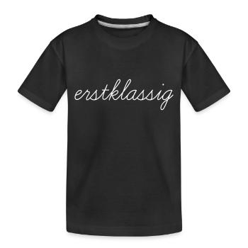 first-class - Kids' Premium Organic T-Shirt - black - Front