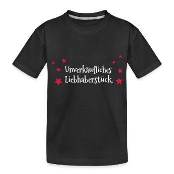 unverkäufliches Liebhaberstück - Kinder Premium Bio T-Shirt - Schwarz - Vorne