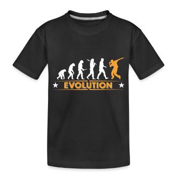 HipHop Breakdance Evolution - orange/weiss - Kinder Premium Bio T-Shirt - Schwarz - Vorne