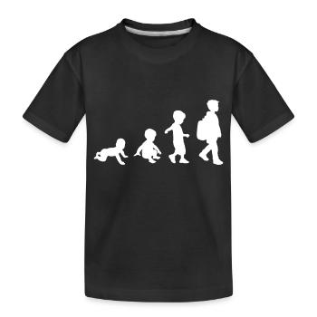 L'évolution des écoliers - T-shirt bio Premium Enfant - noir - Devant