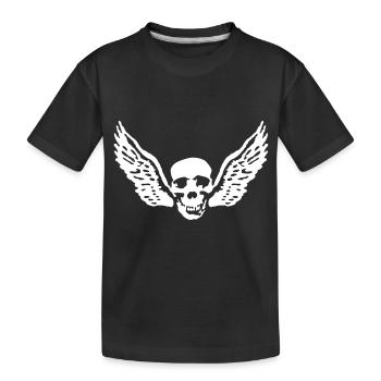wingskull_092011_c_1c - T-shirt bio Premium Enfant - noir - Devant