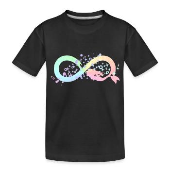 Meerjungfrau mermaid Infinty Unendlichkeit endlos - Kinder Premium Bio T-Shirt - Schwarz - Vorne