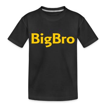 Big Bro - Kids' Premium Organic T-Shirt - black - Front