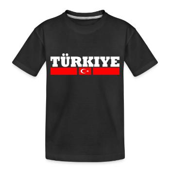 Drapeau turc - T-shirt bio Premium Enfant - noir - Devant