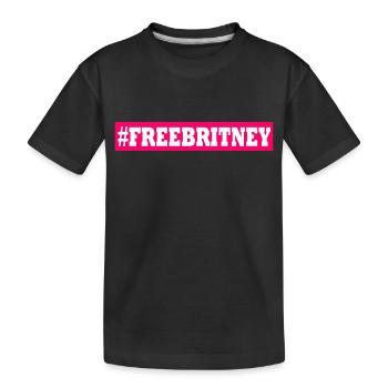 free britney - Kids' Premium Organic T-Shirt - black - Front
