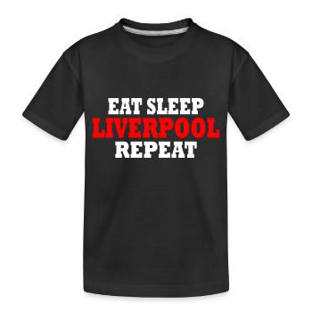 Liverpool - Kinder Premium Bio T-Shirt - Schwarz - Vorne