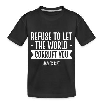 Jésus-Christ Bible Bible vers le christianisme Dieu - T-shirt bio Premium Enfant - noir - Devant
