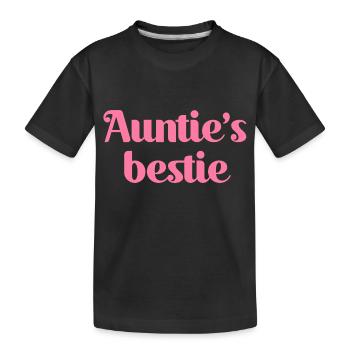 Auntie's bestie - Kids' Premium Organic T-Shirt - black - Front