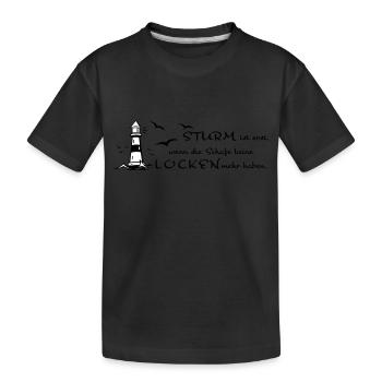 Sturm und Locken - Kinder Premium Bio T-Shirt - Schwarz - Vorne