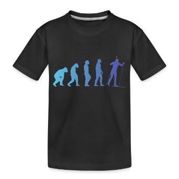 Biathlon Winter Sports Evolution Gift Biathlete - Kids' Premium Organic T-Shirt - black - Front