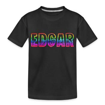 edgar rs arc-en-ciel - T-shirt bio Premium Enfant - noir - Devant