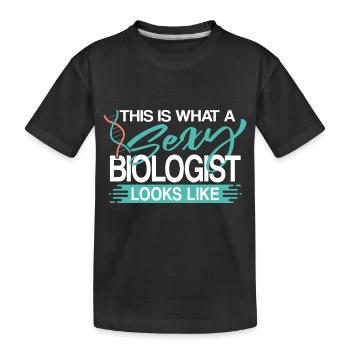Gifts for biologists - Kids' Premium Organic T-Shirt - black - Front