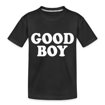 Good boy - Kids' Premium Organic T-Shirt - black - Front