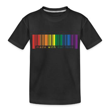 Code-Barres lgbt - T-shirt bio Premium Enfant - noir - Devant