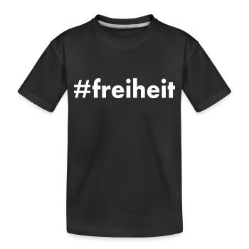 freiheit - Kinder Premium Bio T-Shirt - Schwarz - Vorne