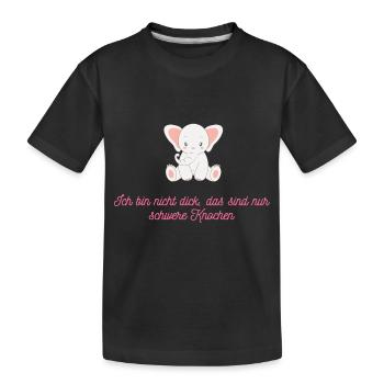 schwere Knochen - Kinder Premium Bio T-Shirt - Schwarz - Vorne