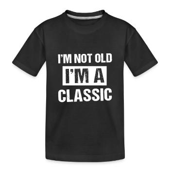 Je ne suis pas vieux je suis un classique - T-shirt bio Premium Enfant - noir - Devant
