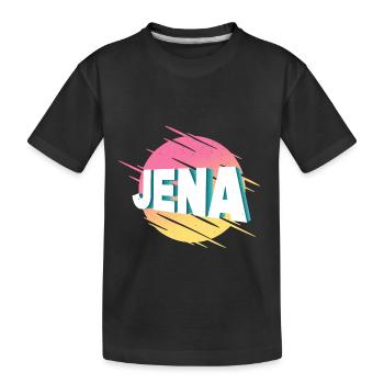 Jena Allemagne City Font Vintage Rétro - T-shirt bio Premium Enfant - noir - Devant