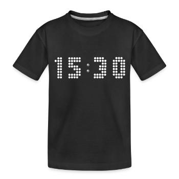 15 30 Fussball Bundesliga am Samstag - Kinder Premium Bio T-Shirt - Schwarz - Vorne