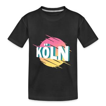 Cologne Allemagne City Font Vintage Rétro - T-shirt bio Premium Enfant - noir - Devant