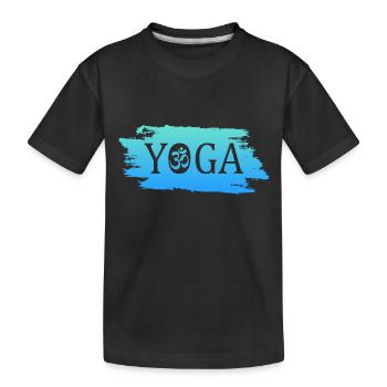Yoga - Kinder Premium Bio T-Shirt - Schwarz - Vorne