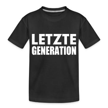 Letzte generation - Kinder Premium Bio T-Shirt - Schwarz - Vorne
