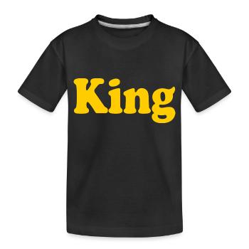 King - Kids' Premium Organic T-Shirt - black - Front