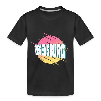 Regensburg Allemagne City Font Vintage Retro - T-shirt bio Premium Enfant - noir - Devant