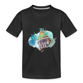 Dusseldorf Germany City Skyline Splash Colorful - Kids' Premium Organic T-Shirt - black - Front