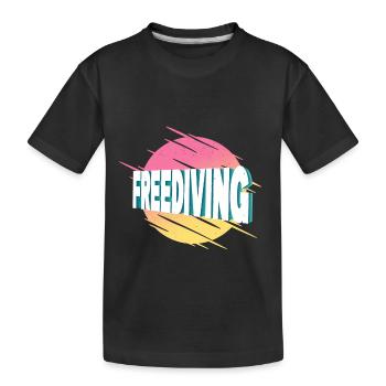 Freediving Freediving Freediving Diving - Kids' Premium Organic T-Shirt - black - Front