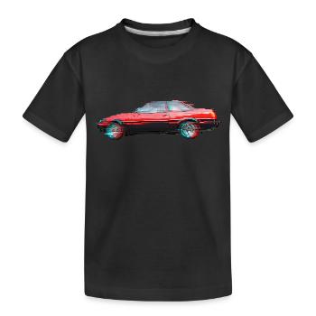 AE 86 im Glitch gefangen - Kinder Premium Bio T-Shirt - Schwarz - Vorne