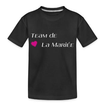 Team de la mariée - T-shirt bio Premium Enfant - noir - Devant
