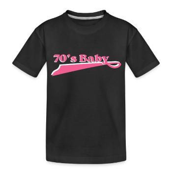 Année 70 baby - T-shirt bio Premium Enfant - noir - Devant
