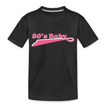 Année 80 baby - T-shirt bio Premium Enfant - noir - Devant