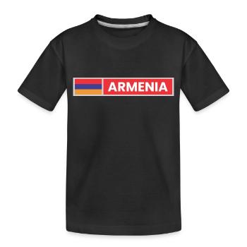 Drapeau de l’Arménie - T-shirt bio Premium Enfant - noir - Devant