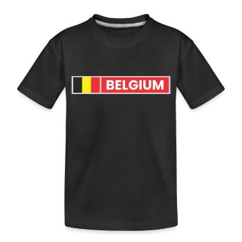 Drapeau de la Belgique - T-shirt bio Premium Enfant - noir - Devant